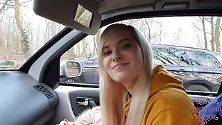 My first time in a car - Public Sex !