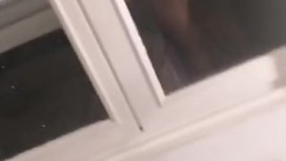 My reflection in window