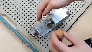 How to fuck a nut with a metal dick [German]