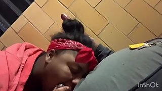 College bbw suck fat cock in the hallway