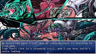 An android monster girl force a guy to cum with a lot of different devices