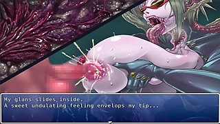 A monster girl makes a guy cum many times with a titfuck