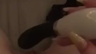 Sexy teen using a vibrator