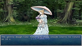 A mushroom girl force a guy to cum then fuse with him