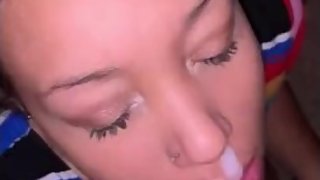 Having fun with this tall mixed stallion ??? She catches Stupid load