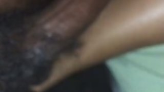 Slim ebony takes dick