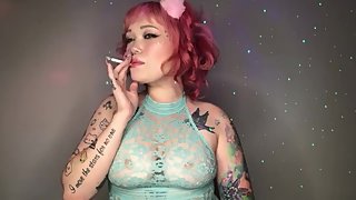 The oh so hot & sexy Fetish Doll Emily blowing amazingly hot smoke!