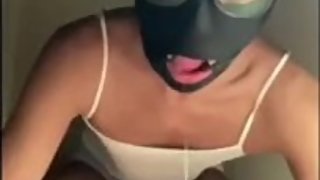 Filling my slutty mouth and sissy pussy with my new dildo and anal plug