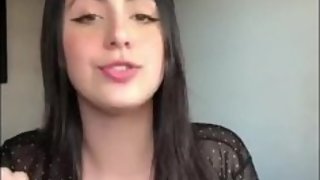 Cute Turkish Girl talking to BF in seethrough top