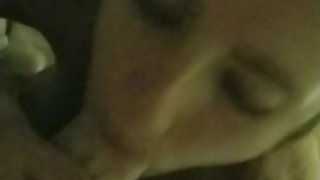 Courtney's mouth full