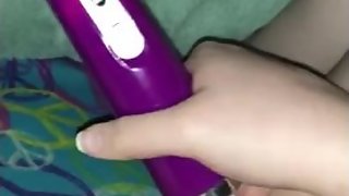 teen girl masturbating with her vibrator