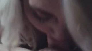 Blonde Slut Sucking Cock