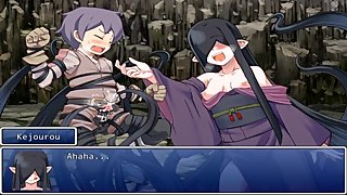 A kejourou force a guy to cum with a hairjob