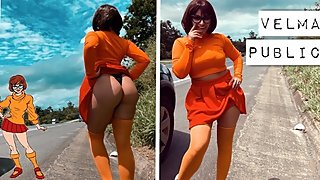 Public Exhibitionist VELMA DO SCOOBY DOO Public Masturbation