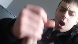 Teen boy wanks after school