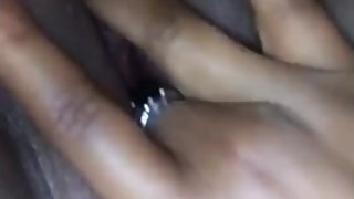 BBW plays with pussy
