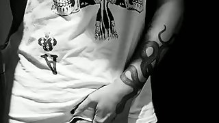 showing huge veiny cock