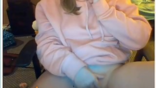 Perfect blonde teen masturbating and flashing everything on omegle
