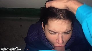 Rude Guy Hard Fuck Girl Throat And Cumshot - Public