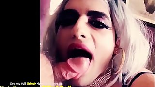 I SUCKED MY FETLIFE FAN'S SMALL DICK - CROSSDRESSER GRINDR ON SNAPCHAT