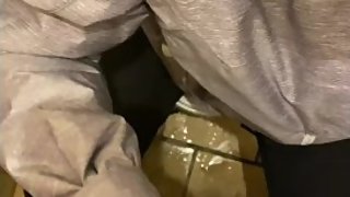 We discreetly fuck in the ski restaurant's toilets - POV - Amateur AriaLeo