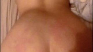 Cute girl squeaks when spanked and fucked from behind