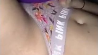 Home alone, playing with a vibrator