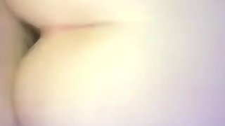 Amateur teens up close while mom is in the living room