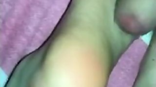 Feet creampie on my teen GF