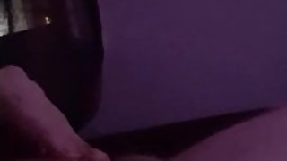 Young teen rubs long cock