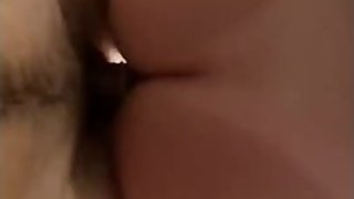 Fat ass babe rides bi white cock