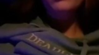 Teen show tits in car periscope