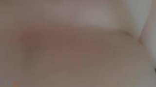 Sweet teen plays with toys