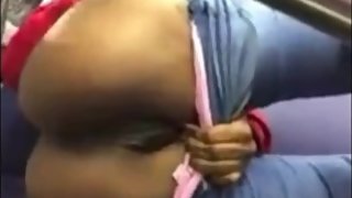 Young Teen Thot On Train Showing Her Pussy