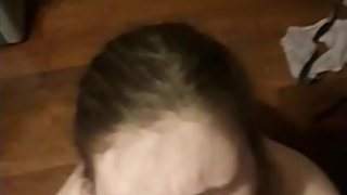 Cute young teen freaks out over thick cum facial