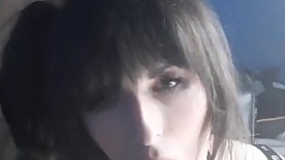 Femboy deepthroats dildo