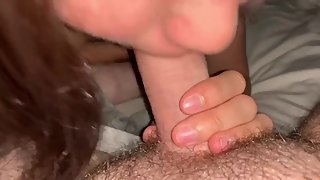Japanese teen sucking white cock