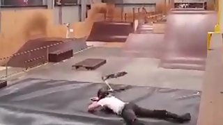 Teen eats out then pounds ramp