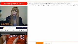 Omegle horny girl moaning and she came with me