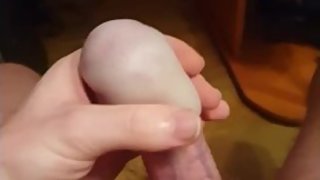 young boy using tenga egg till cum