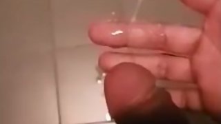 Wet Aftermath after secretly Jerking in Shower