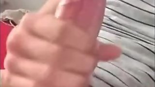 Skinny twink unloads his massive balls and big cumshot