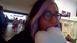 Young girl put everything in her mouth and swallowed