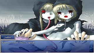 A guy is reverse gangbanged by a group of ghoul girls until death