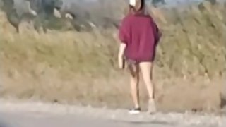 Young teen with nice legs voyeur