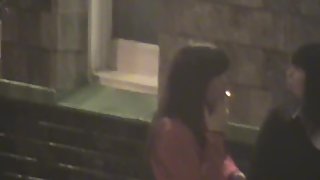 Chav smoking outside Pub