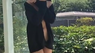 a asian girl wander and dance nakedly.