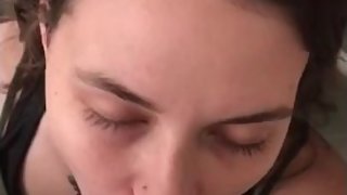 Brunette Teen Sucks Dick In The Kitchen