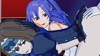 Symphogear - Futanari Maria Fucks Tsubasa and Garie (3D Hentai)