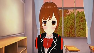 (3D Hentai)(Persona) Sex with Kotone Shiomi